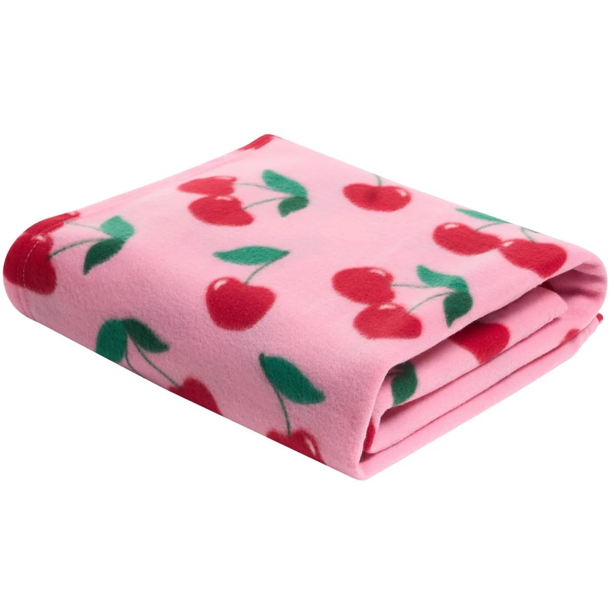 OHS Cherry Print Fleece Throw - Pink/Red – image 4