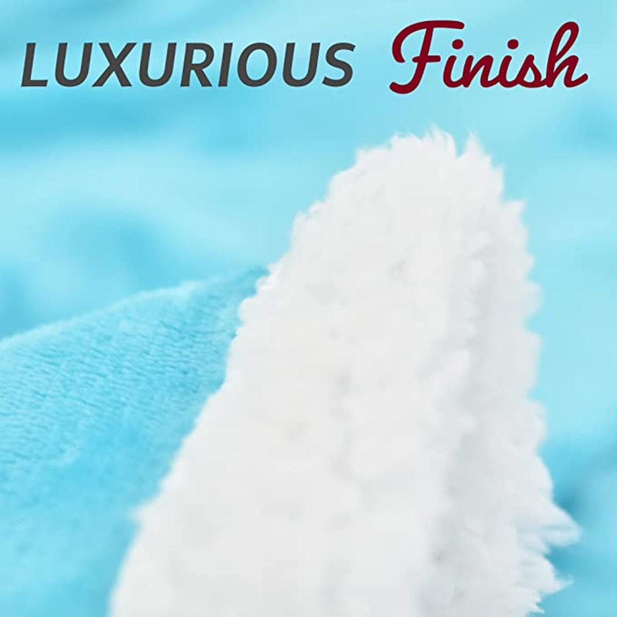 Heated Electric Throw Fleece Over Blanket Sofa Bed Large - Scuba Blue – image 2