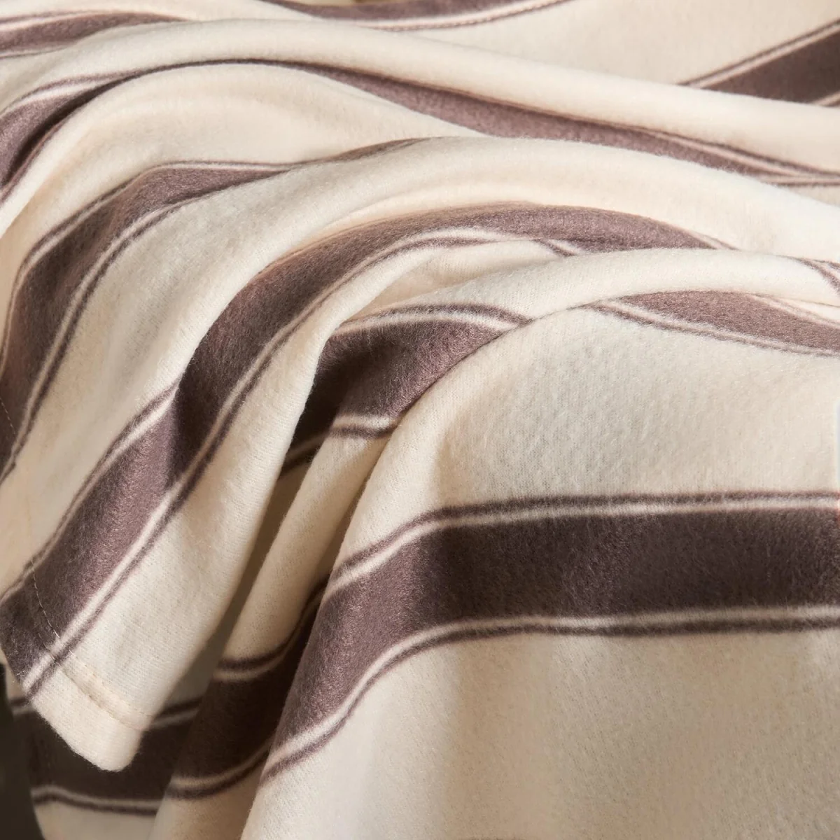 OHS Vintage Stripe Fleece Throw - Chocolate – image 3