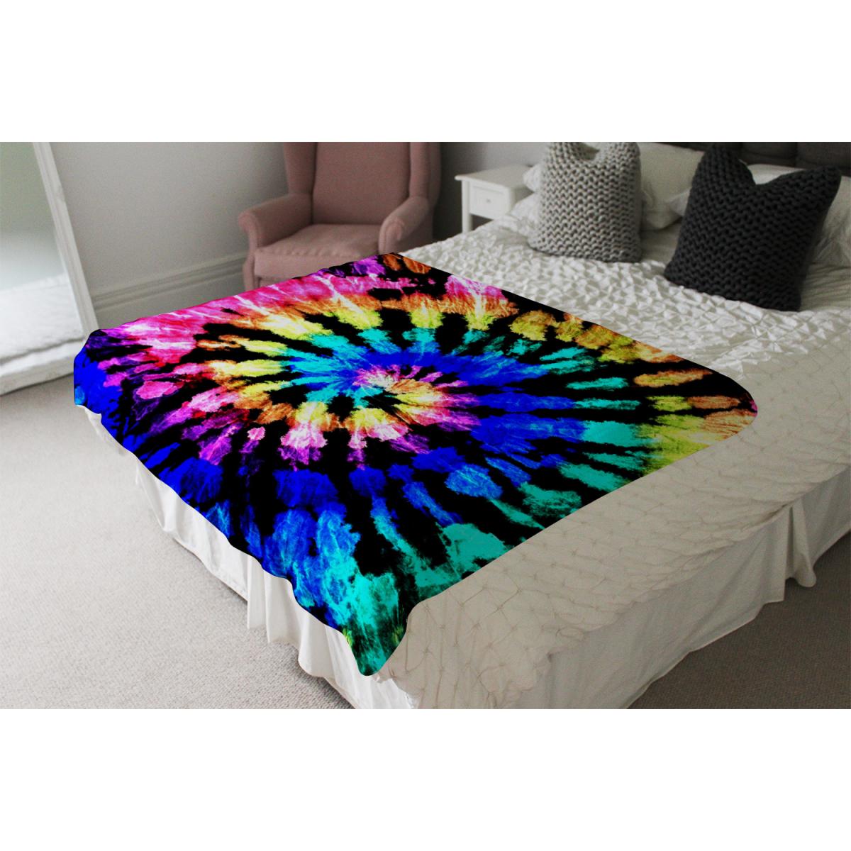 Tie Dye Pattern Blanket - Blue – image 4