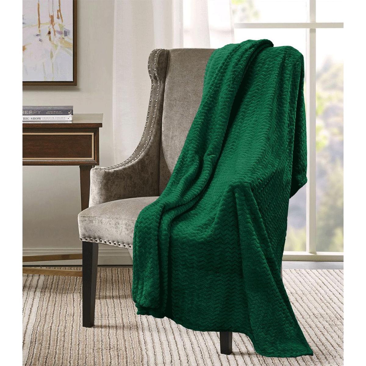 Snug Soft Chevron Patterned Blanket Mink Throw - Ochre / 150x200 – image 13