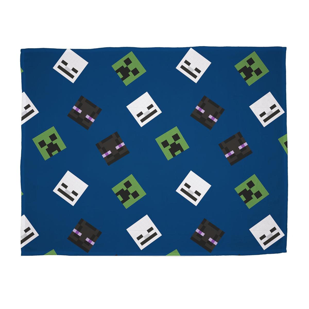Minecraft Creeps Fleece Throw   - Blue – image 2