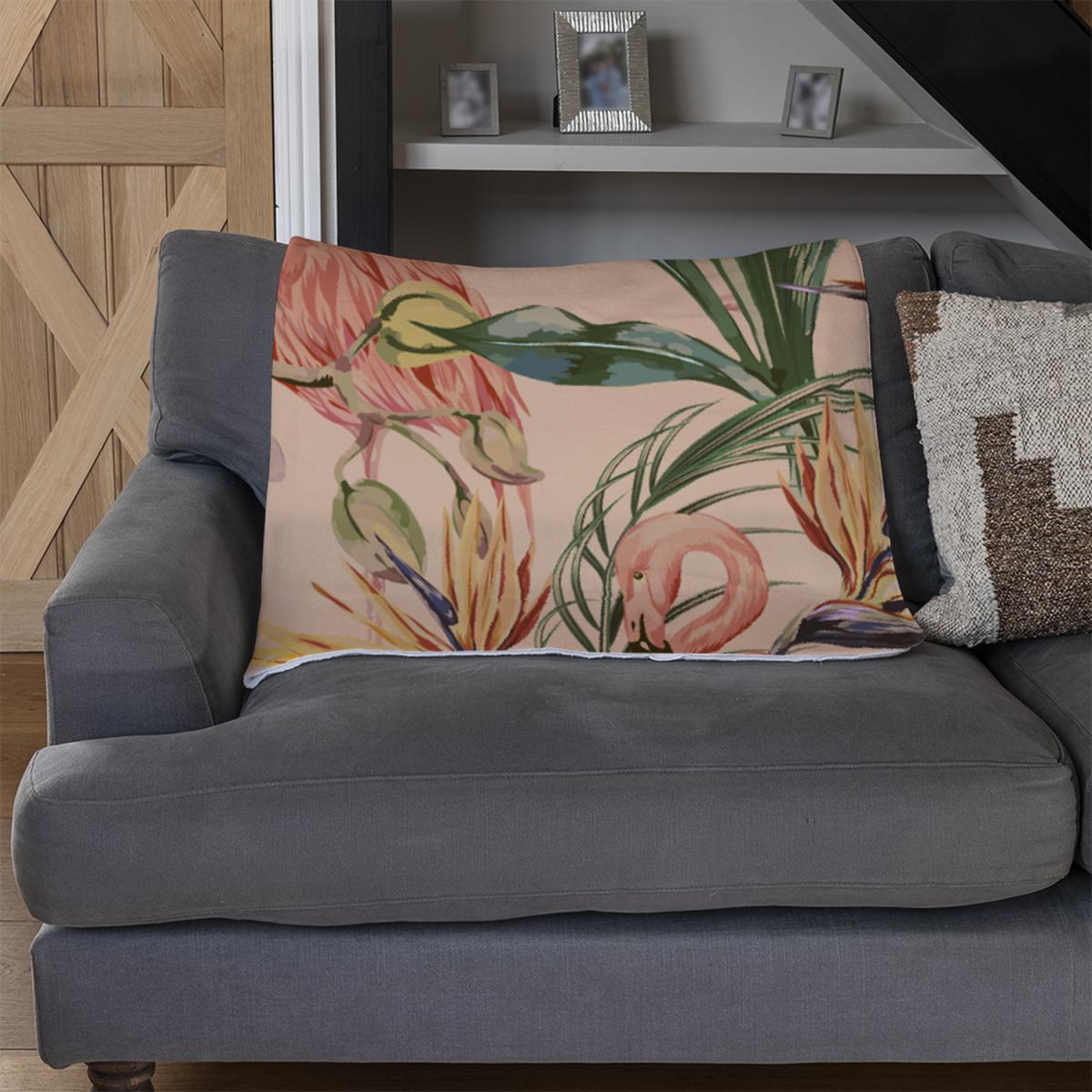 Tropical Flamingo Blanket - Pink – image 3