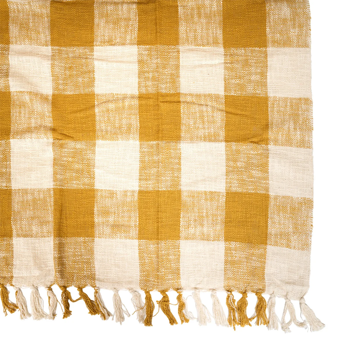Lachlan Check Throw - Ochre – image 4