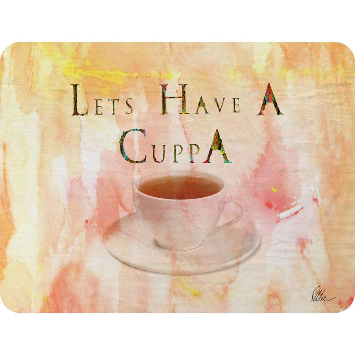 Lets Have A Cuppa Blanket - Yellow – image 2