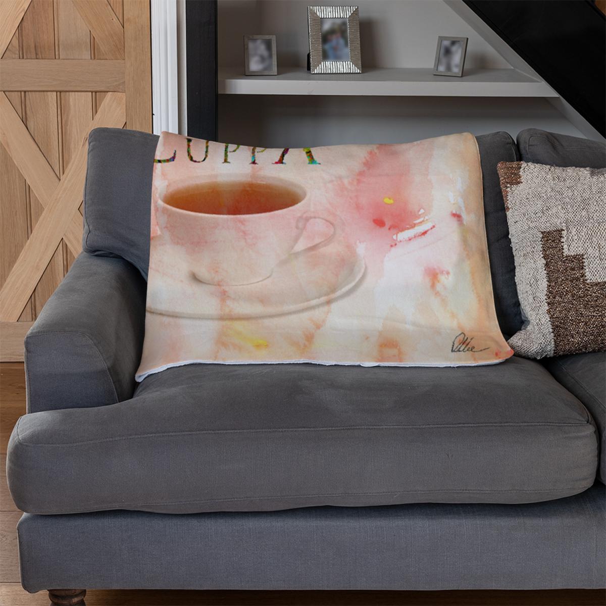 Lets Have A Cuppa Blanket - Yellow – image 3