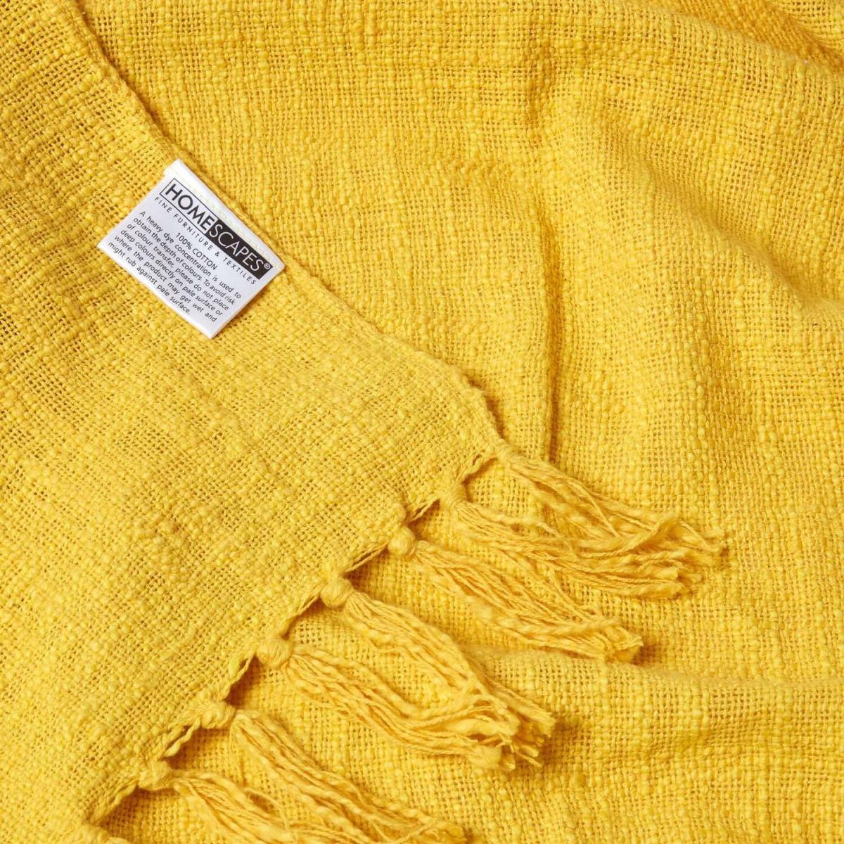 Nirvana Slub Cotton Throw - Ochre / 360cm – image 3