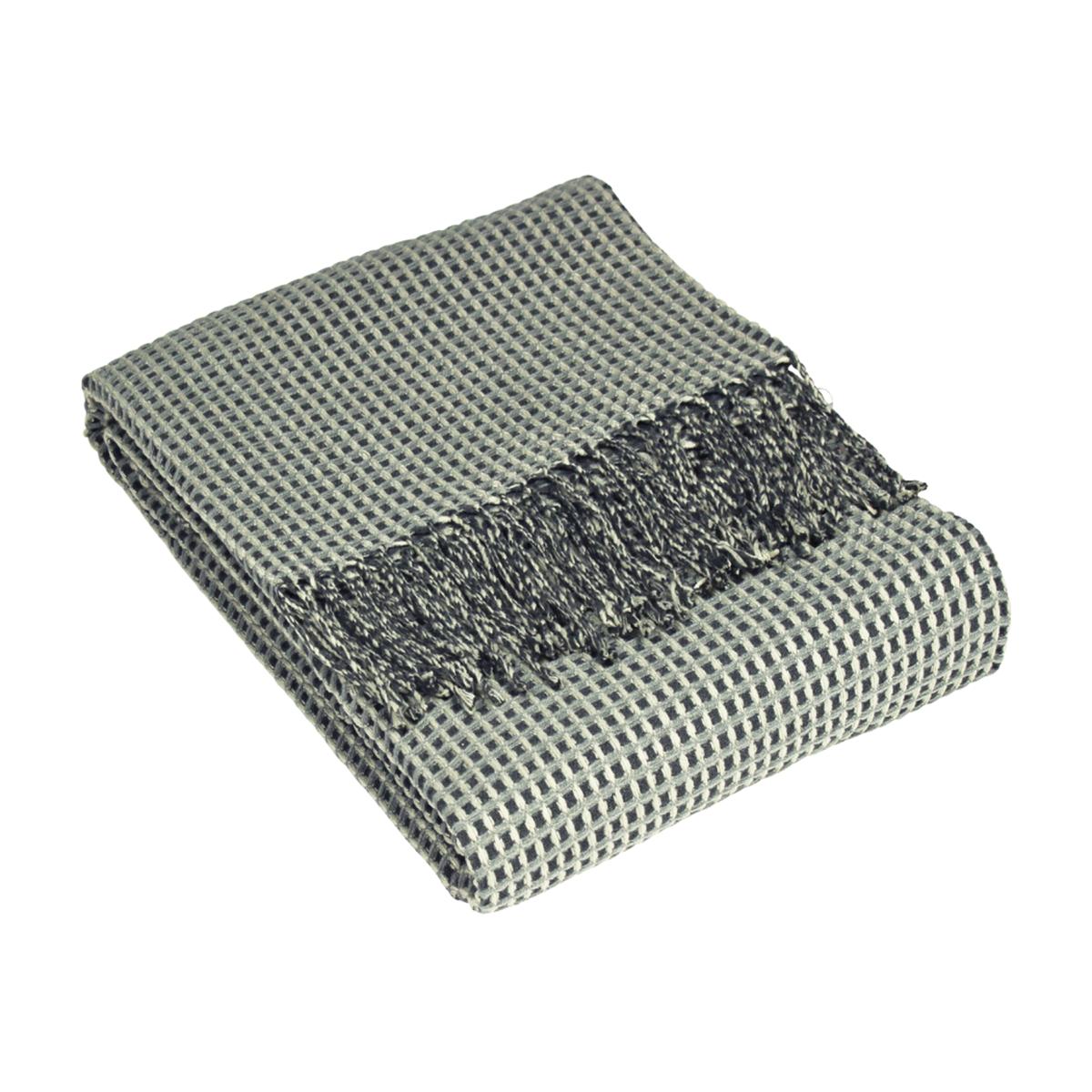 Rowan Waffle Throw - Charcoal