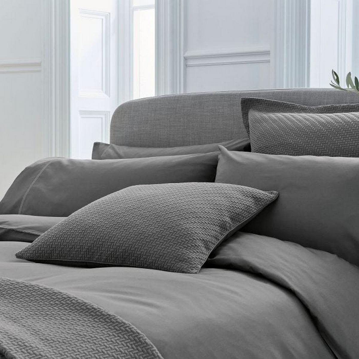 Andaz Fine Linens Egyptian Cotton Throw in Charcoal Grey – image 2