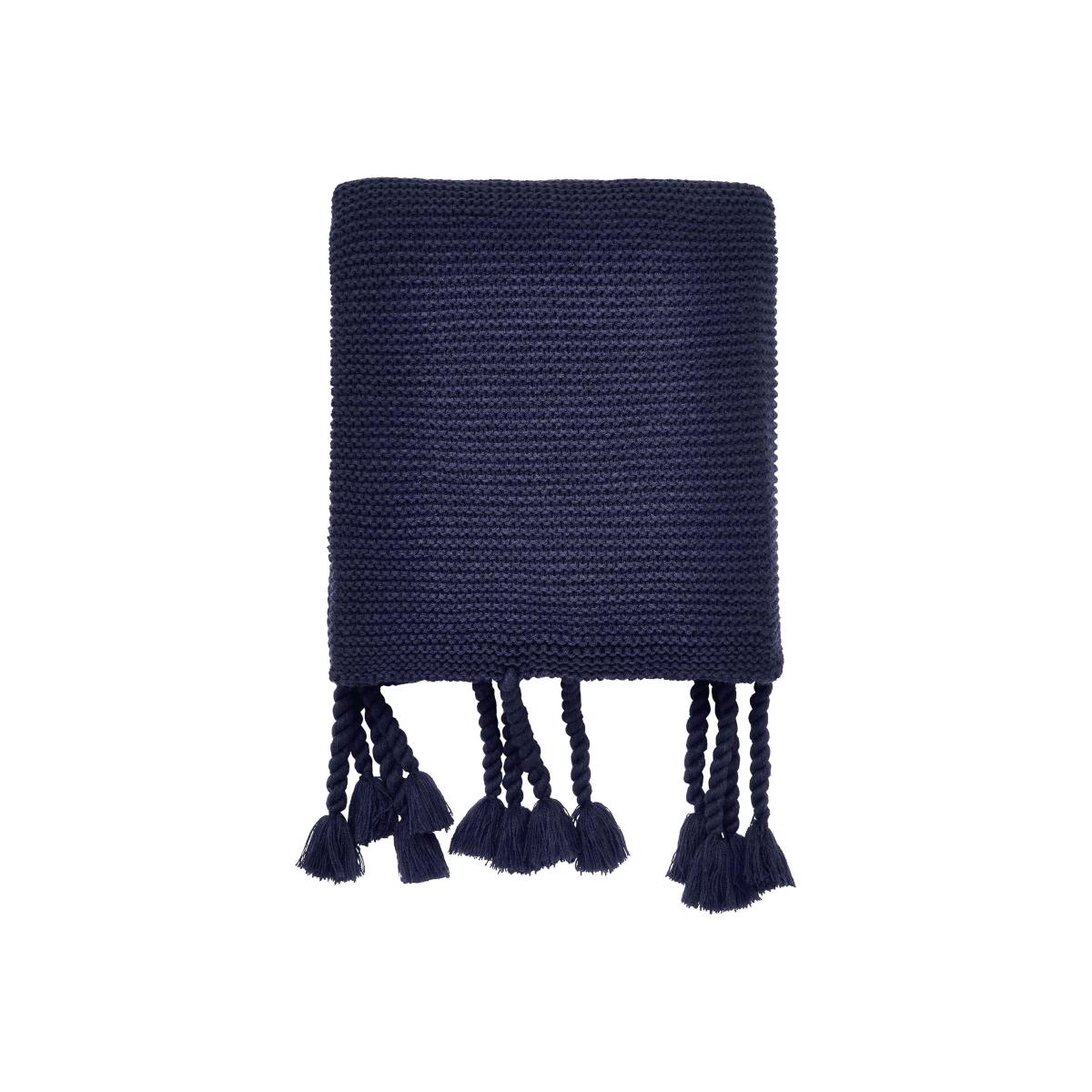 Cosmo Viva Knitted Throw by Helena Springfield in Navy Blue – image 1