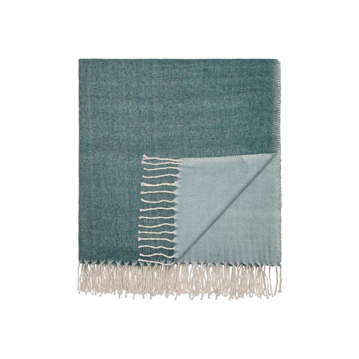Palm Leaf Wool Throw by Clarissa Hulse in Forest Green – image 1
