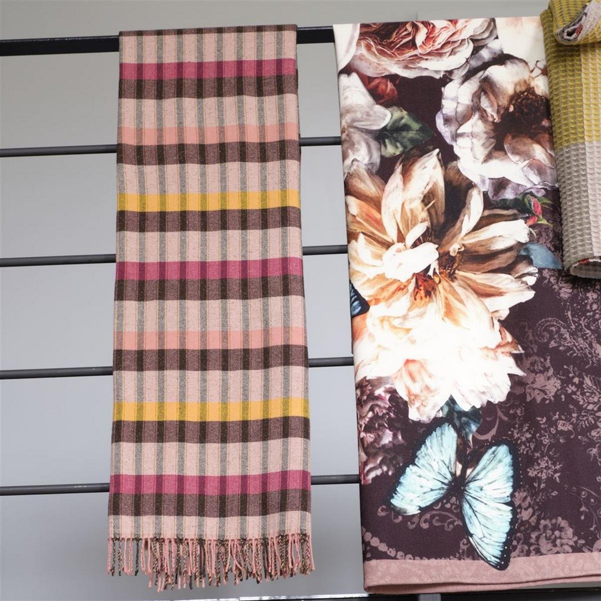 Marjorelle Rose Wool Silk Throw By Designers Guild – image 2