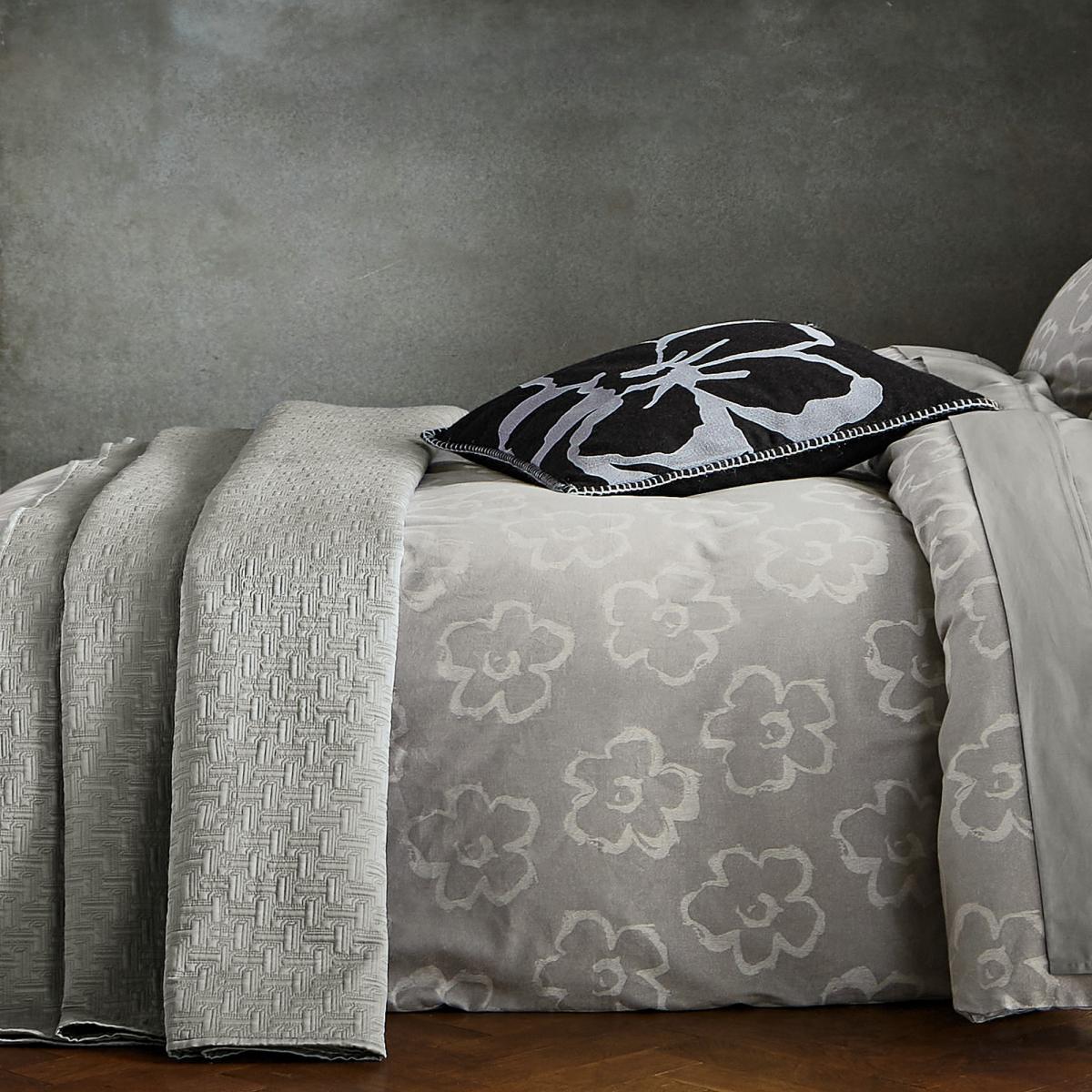 T Quilted Throw by Designer Ted Baker in Silver Grey – image 2