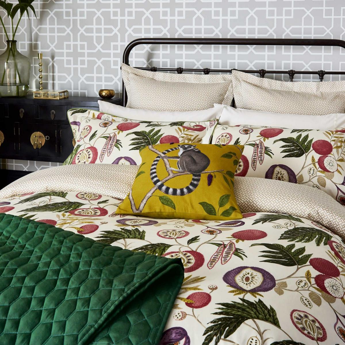 Jackfruit Designer Throw By Sanderson in Fig Olive Green – image 2