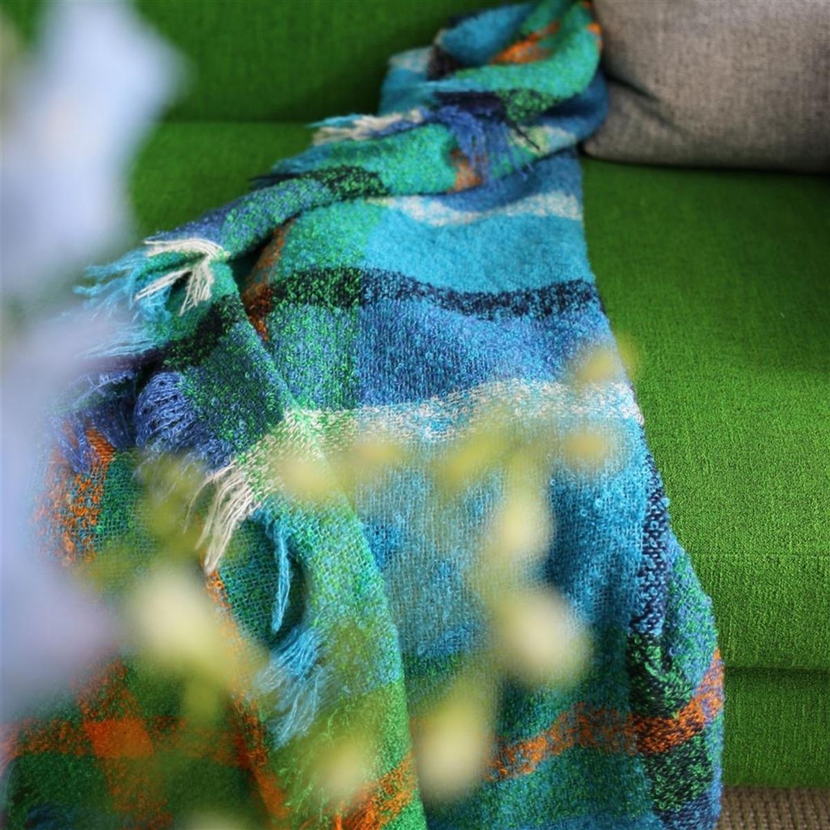 Langton Cobalt Mohair Throw – image 2