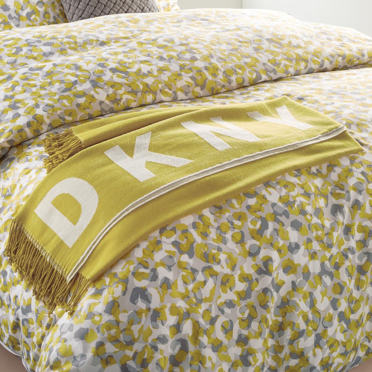 Engineered Tassel Throw By DKNY in Mustard White – image 1