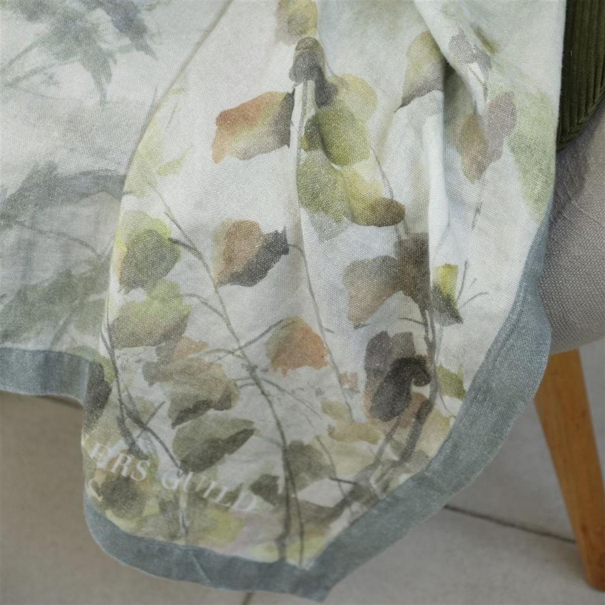 Maple Tree Celadon Linen Throw By Designers Guild – image 2