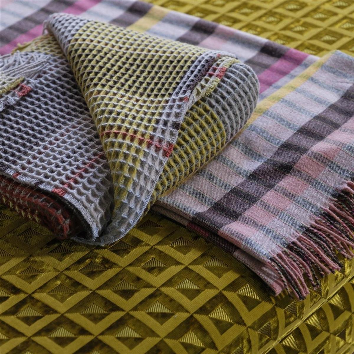 Florentin Moss Woven Throw in Brown By Designers Guild – image 1