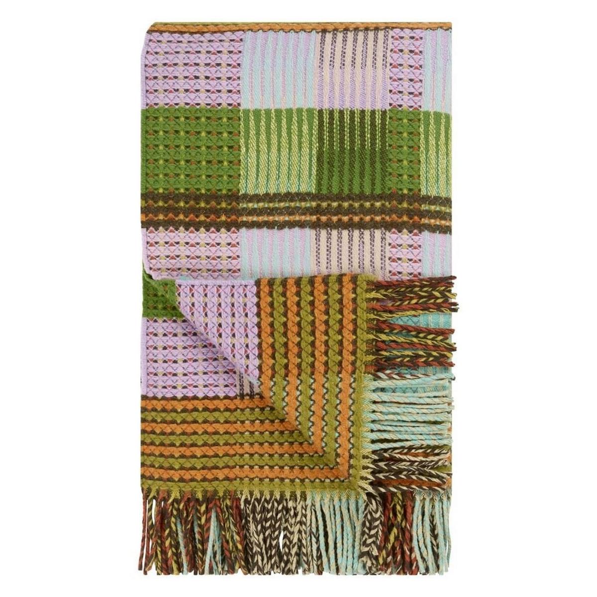 Tasara Heather Woven Throw in Green by Designers Guild – image 2