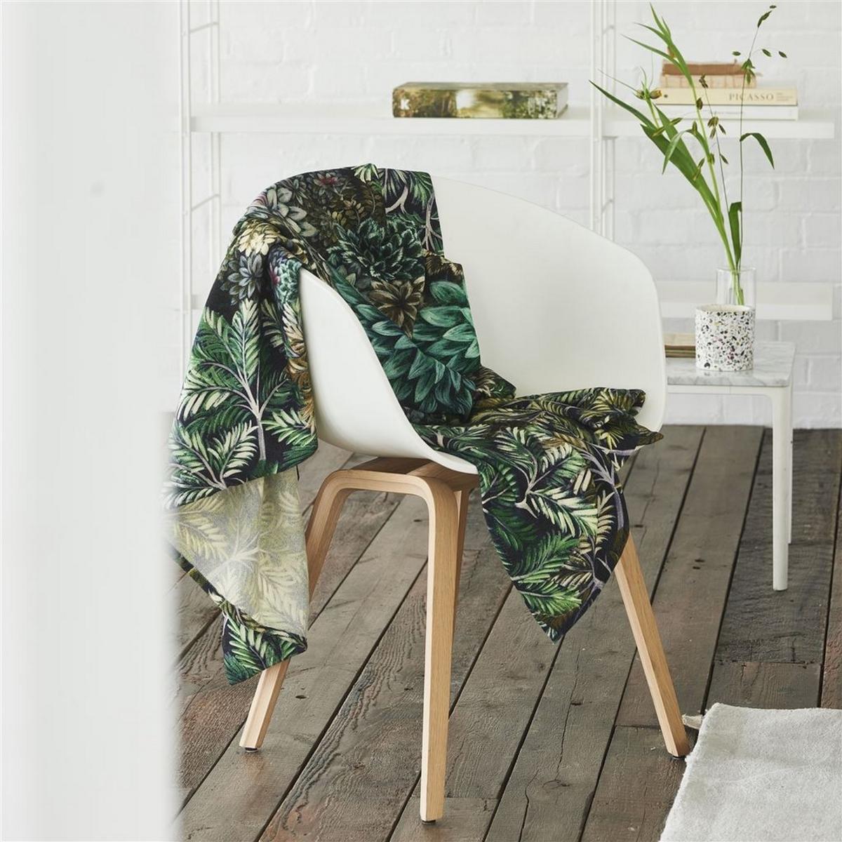 Madhya Moss Wool Throw in Green By Designers Guild – image 2