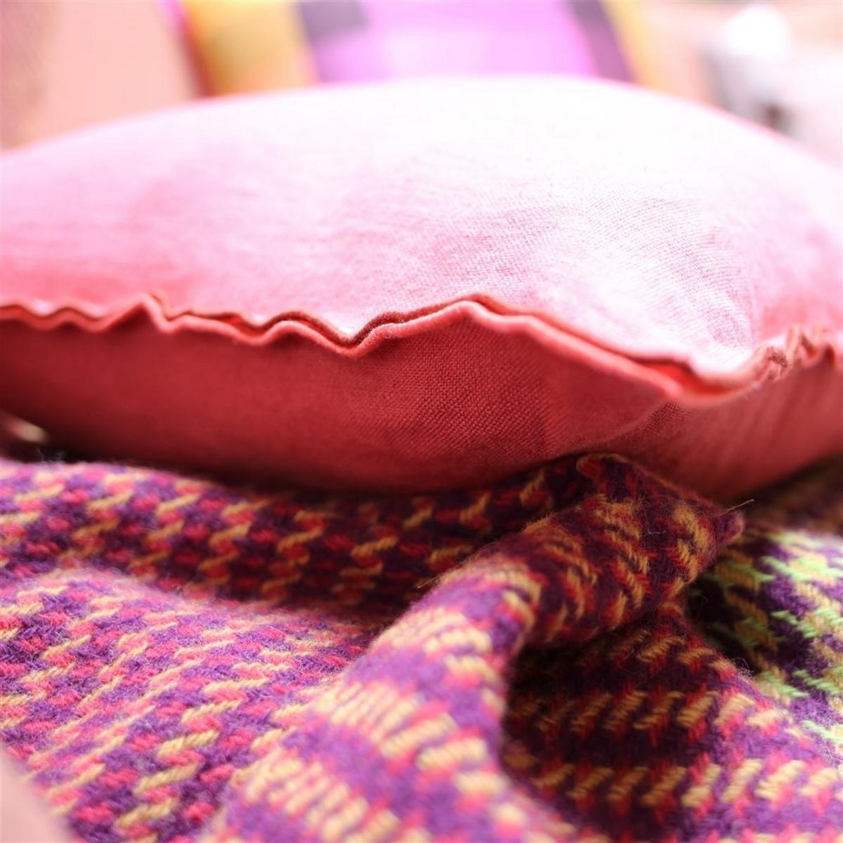 Arklet Loganberry Wool Throw in Multi By Designers Guild – image 2
