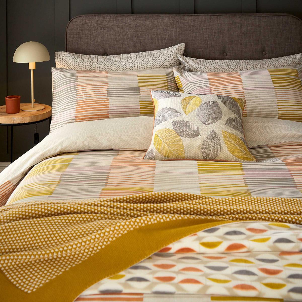 Cassia Grove Knitted Throw by Helena Springfield in Cinnamon Yellow – image 2