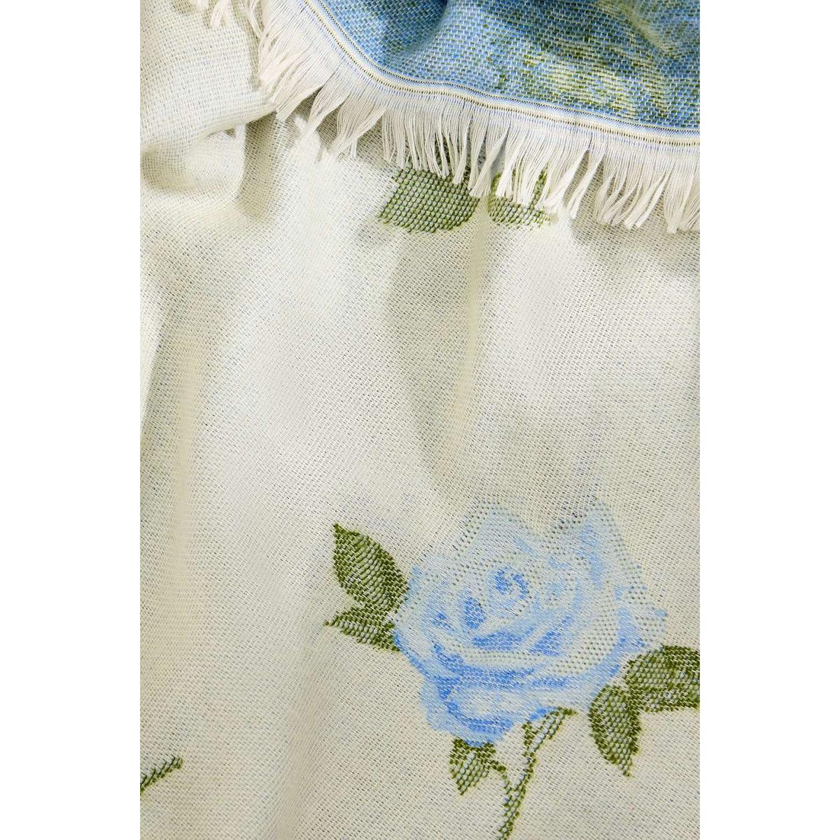 Blue Rose Art Vintage Throw - Light Blue 135cm x 160cm at Urban Outfitters – image 3