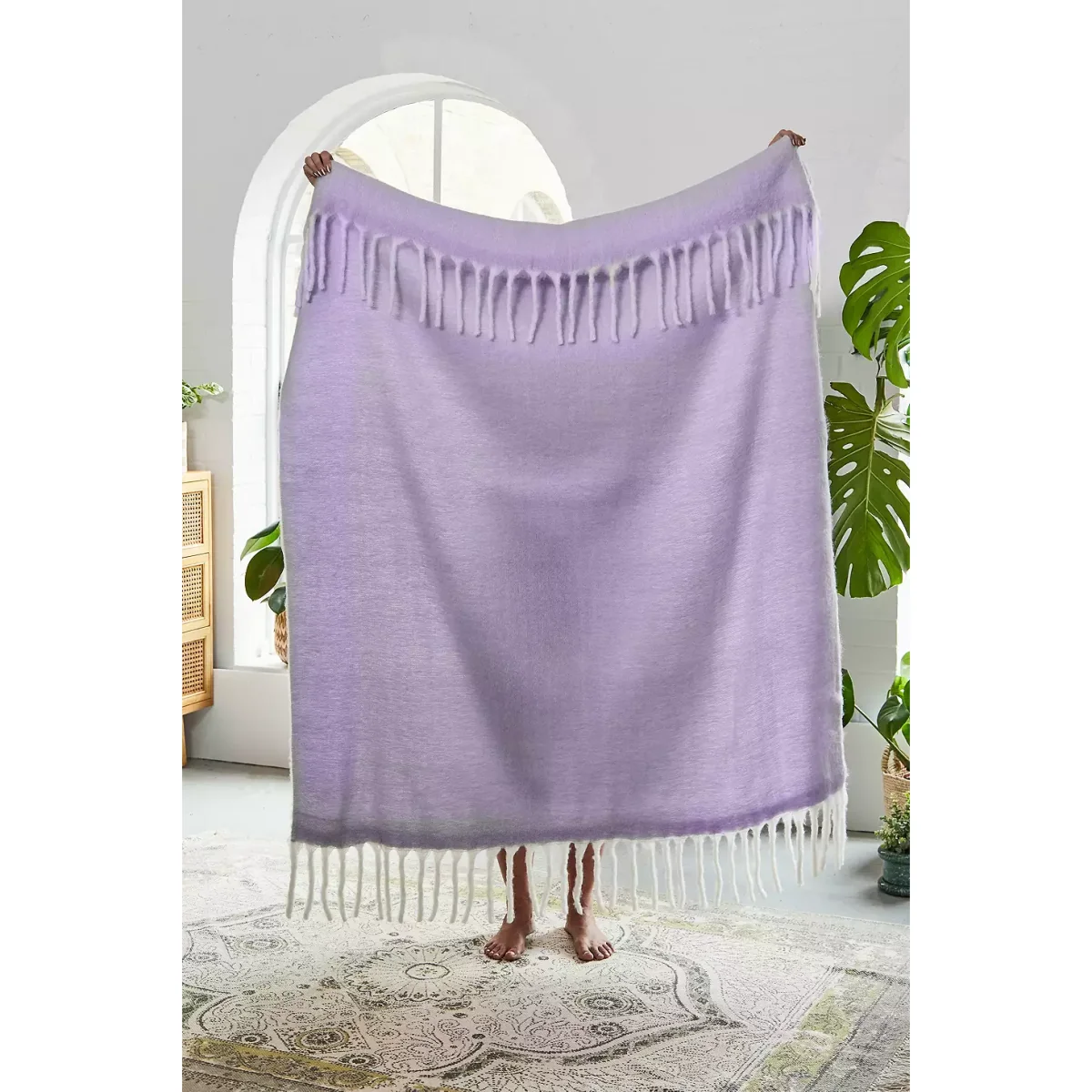 Lilac Cosy Throw - Purple ALL at Urban Outfitters – image 2