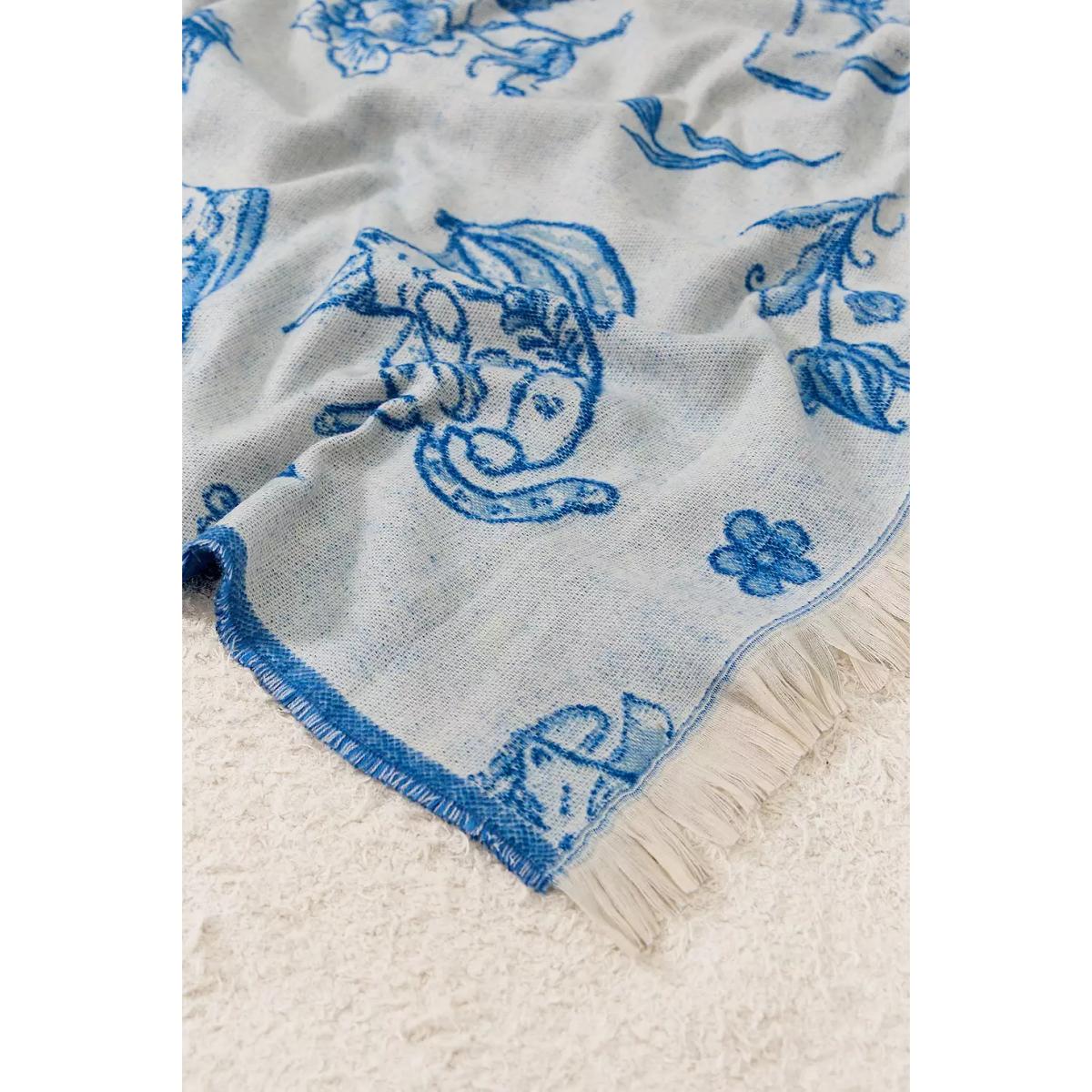 Delft Cat Throw - Blue ALL at Urban Outfitters – image 2