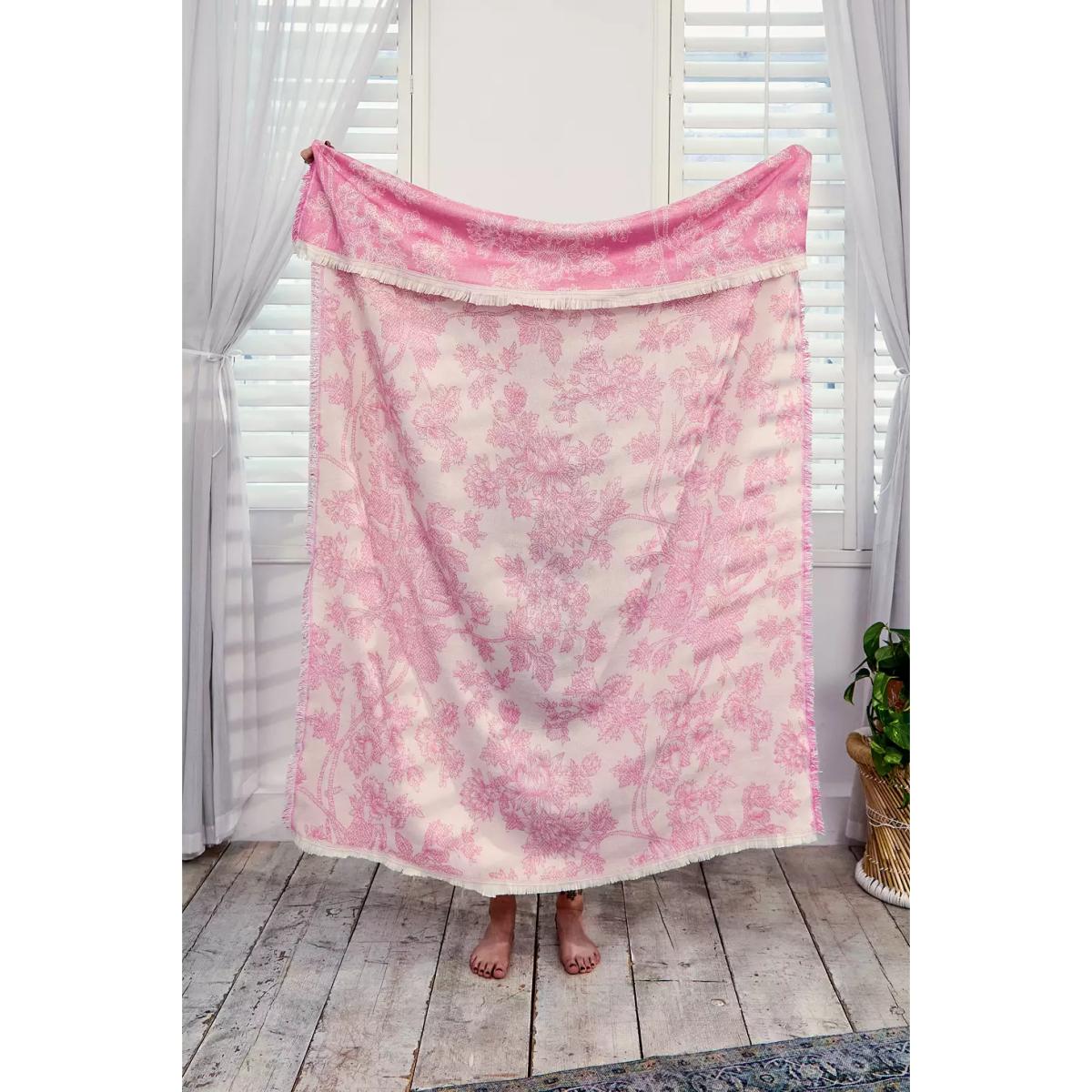 Pink Toile Throw - Pink ALL at Urban Outfitters – image 3
