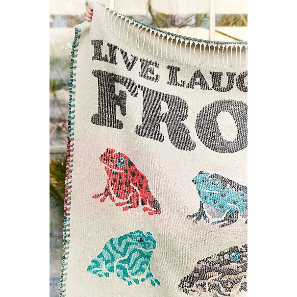 Live Laugh Love Frogs Throw - Assorted ALL at Urban Outfitters – image 3