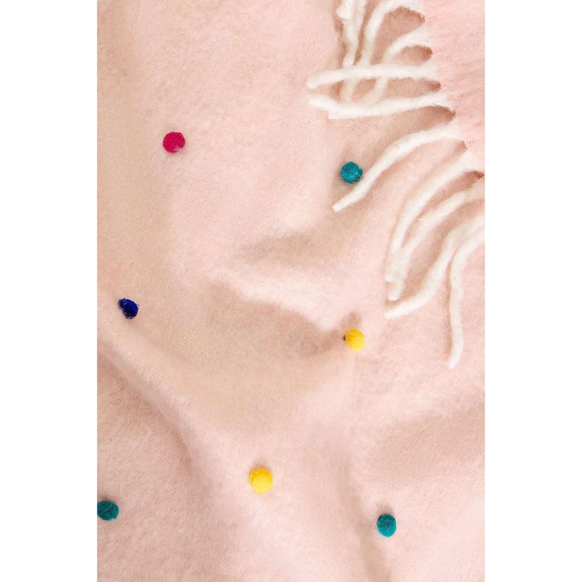 Pink Pom-Pom Cosy Throw - Pink 127cm x 152cm at Urban Outfitters – image 2