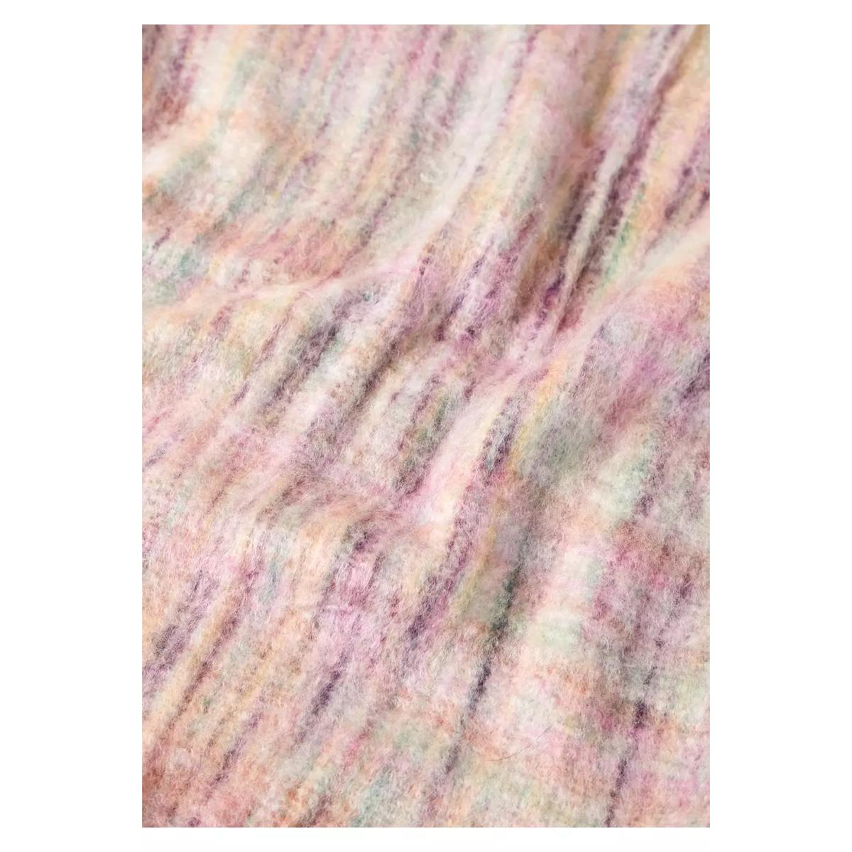 Pastel Space-Dye Knit Throw - Pink ALL at Urban Outfitters – image 5