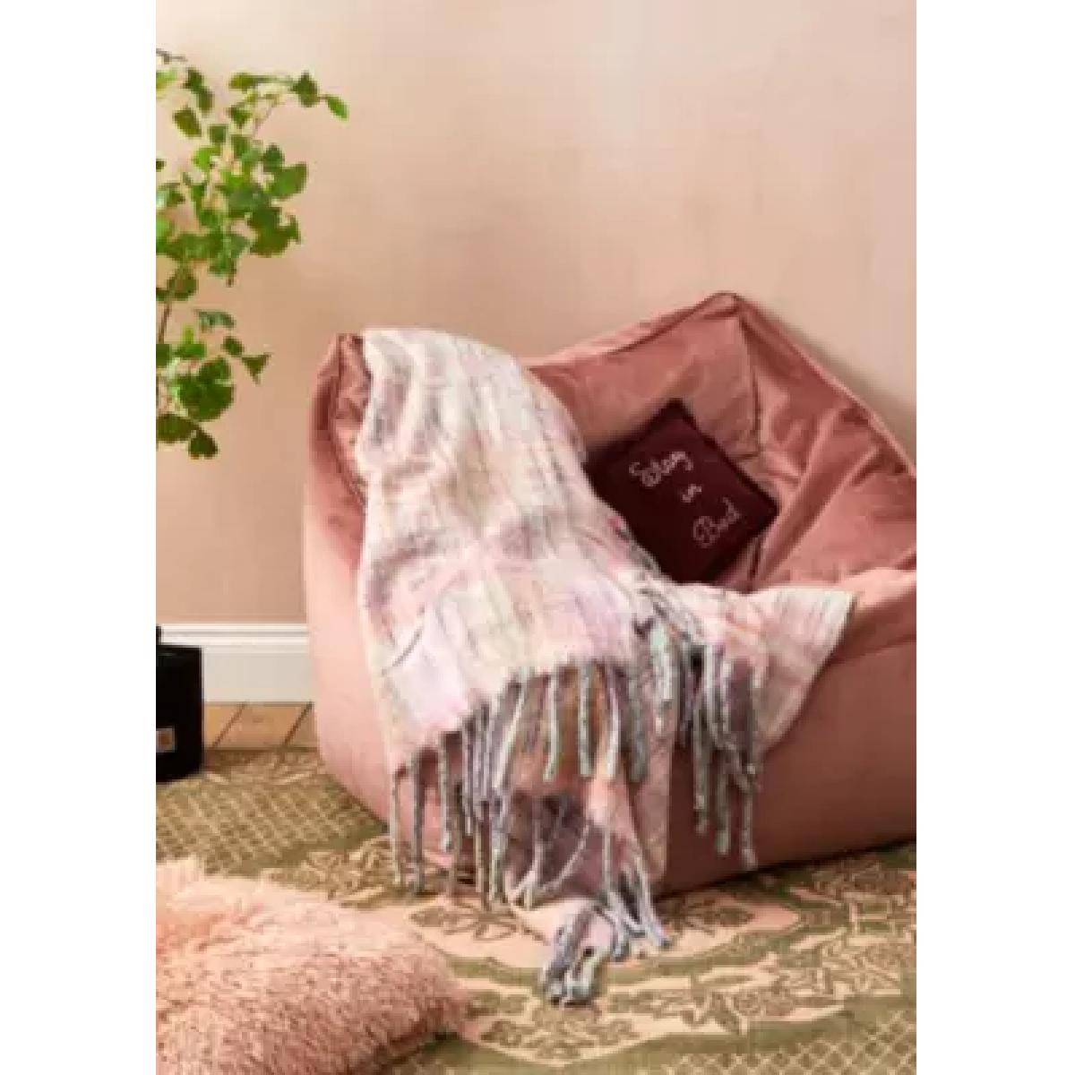Pastel Space-Dye Knit Throw - Pink ALL at Urban Outfitters – image 7
