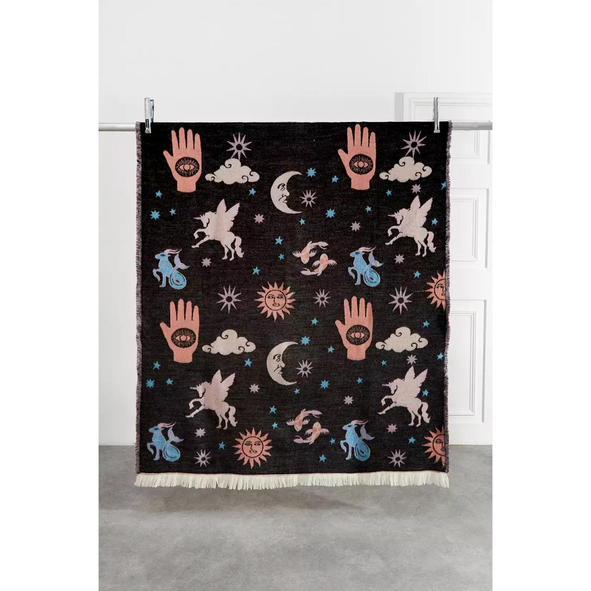 Mystical Throw Blanket - Black ALL at Urban Outfitters – image 2
