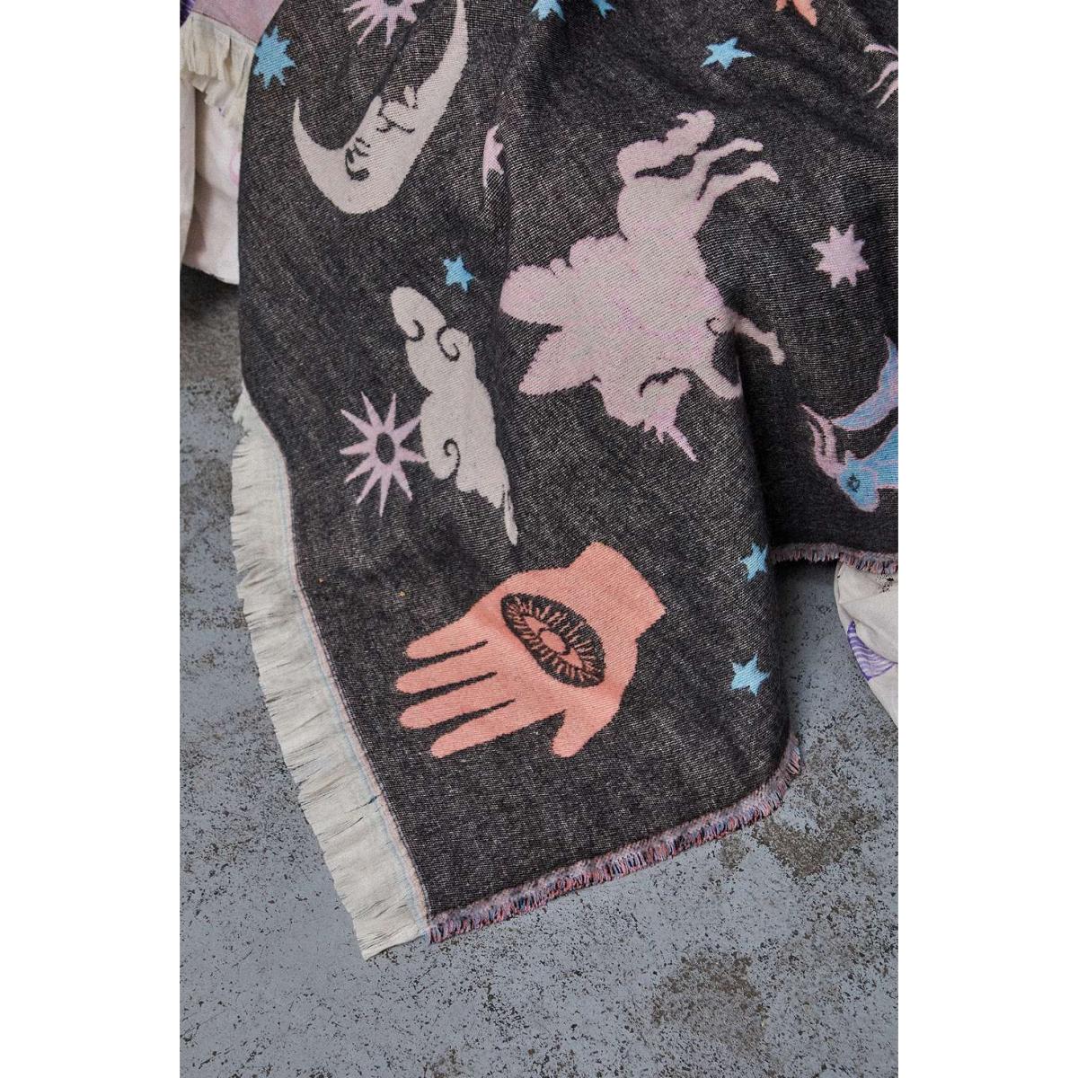 Mystical Throw Blanket - Black ALL at Urban Outfitters – image 5