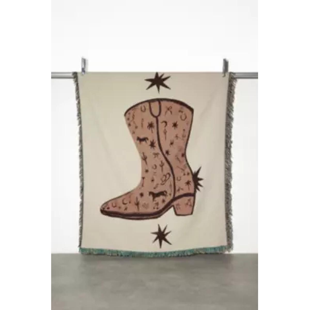 Urban Outfitters x TuftLuck TuftLuck UO Exclusive Doodle Boot Art Throw ALL – image 5