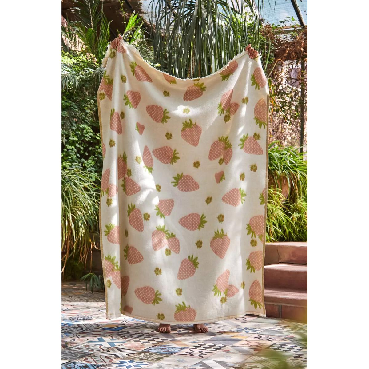 Pink Strawberry Throw - Pink ALL at Urban Outfitters – image 2