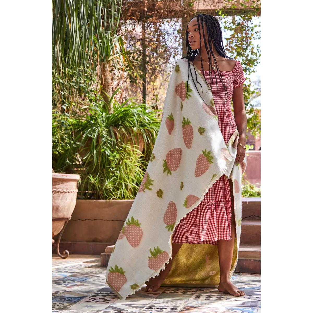 Pink Strawberry Throw - Pink ALL at Urban Outfitters – image 3