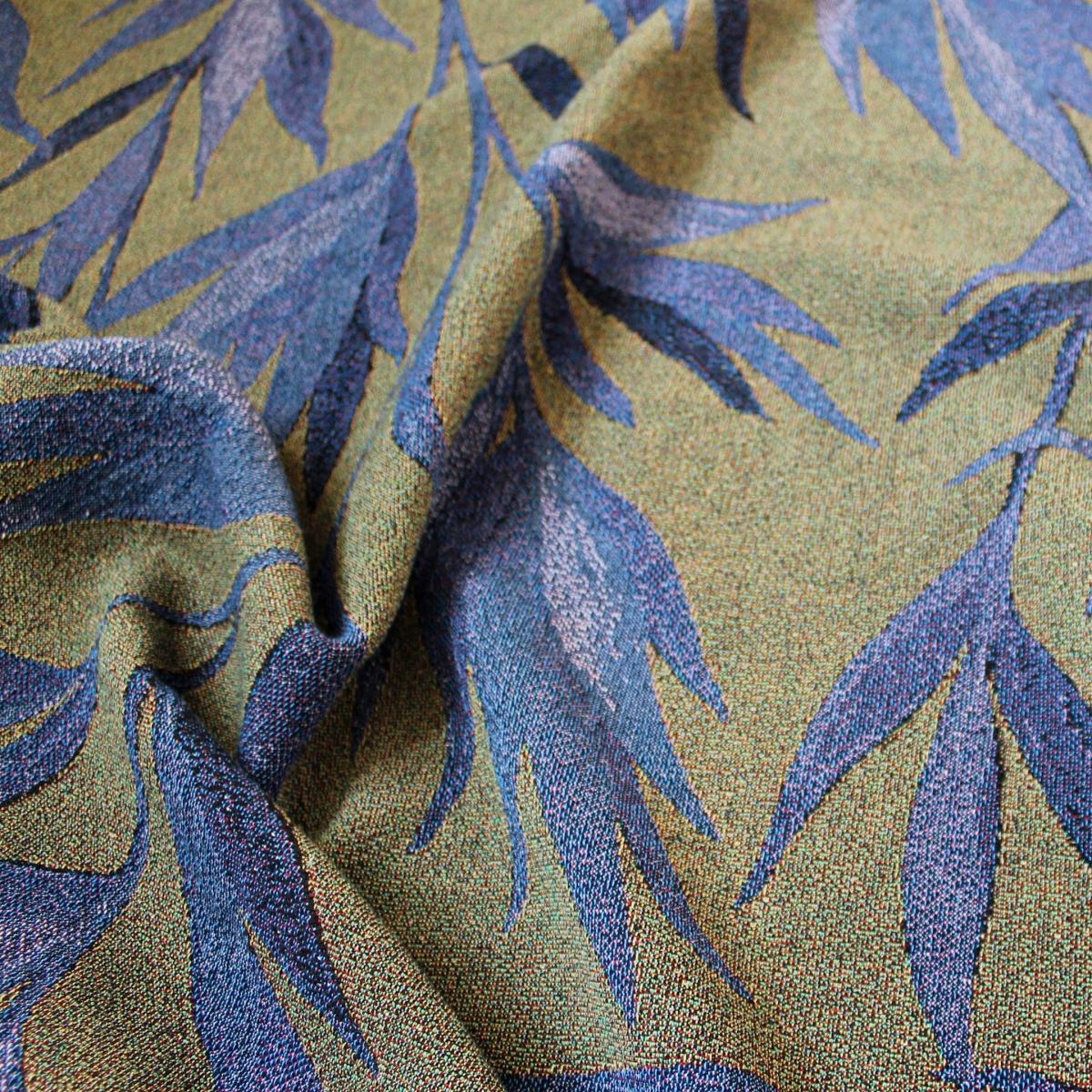 Brown / Blue / Green Growth Olive Green, Blue, Recycled Cotton Woven Throw One Size Rosanna Corfe – image 2