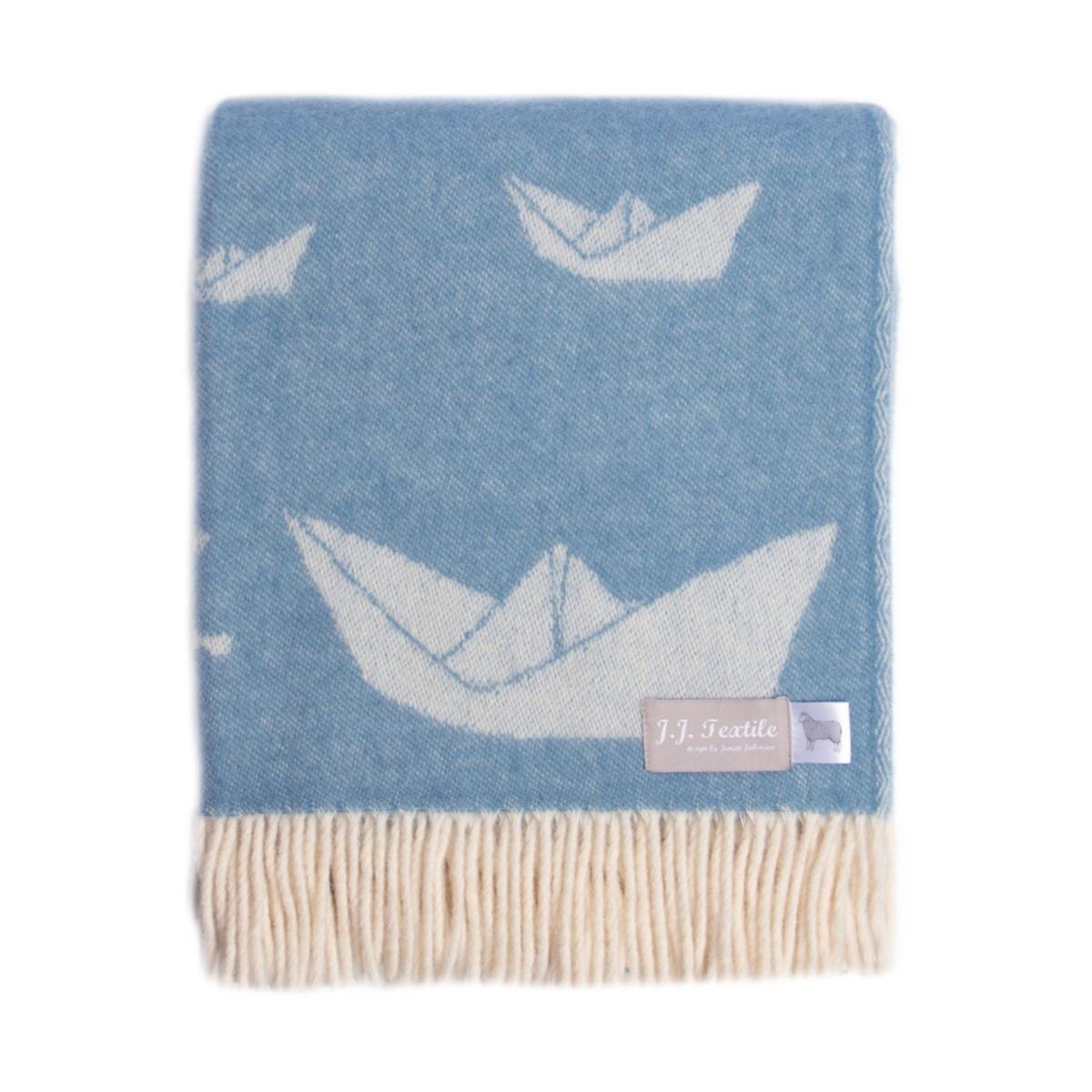 Blue / White Blue Sea Wool Throw J. j.textile – image 3