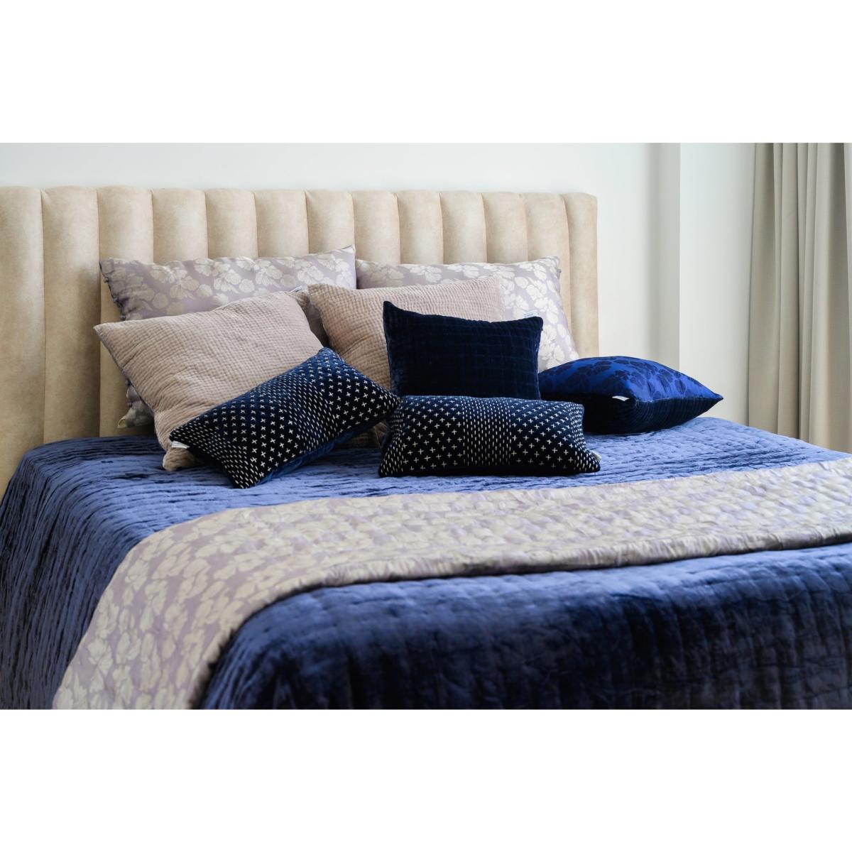 Hand Quilt Throw - Midnight Blue One Size The Annam House – image 3