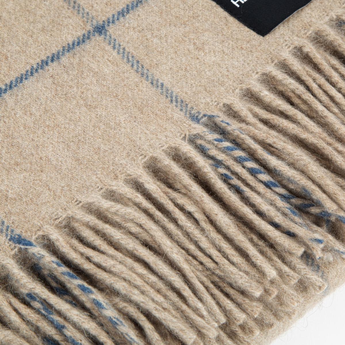 Brown The Eternal Edition - 100% Cashmere Blanket - Taupe / Blue | Heating & Plumbing London – image 4