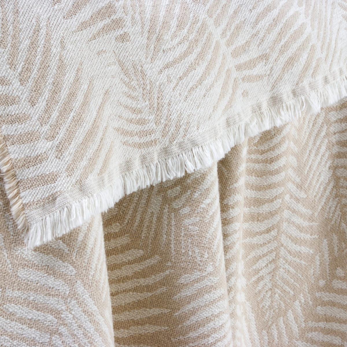Neutrals Beige Fern Pure Cotton Throw J. j.textile – image 4
