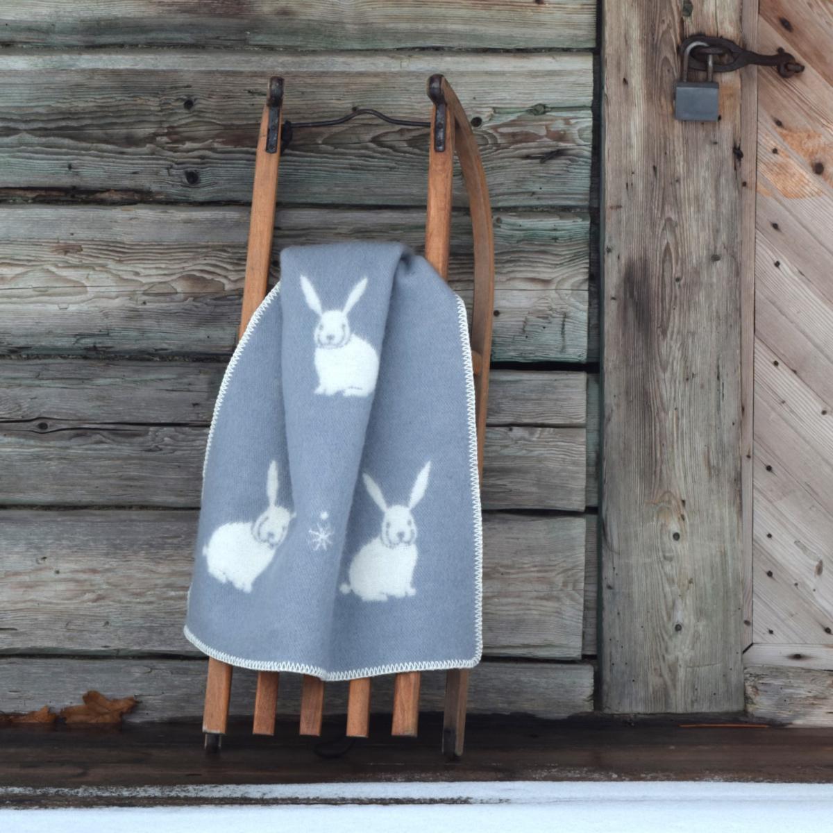 Grey Bunny Little Wool Blanket J. j.textile – image 3