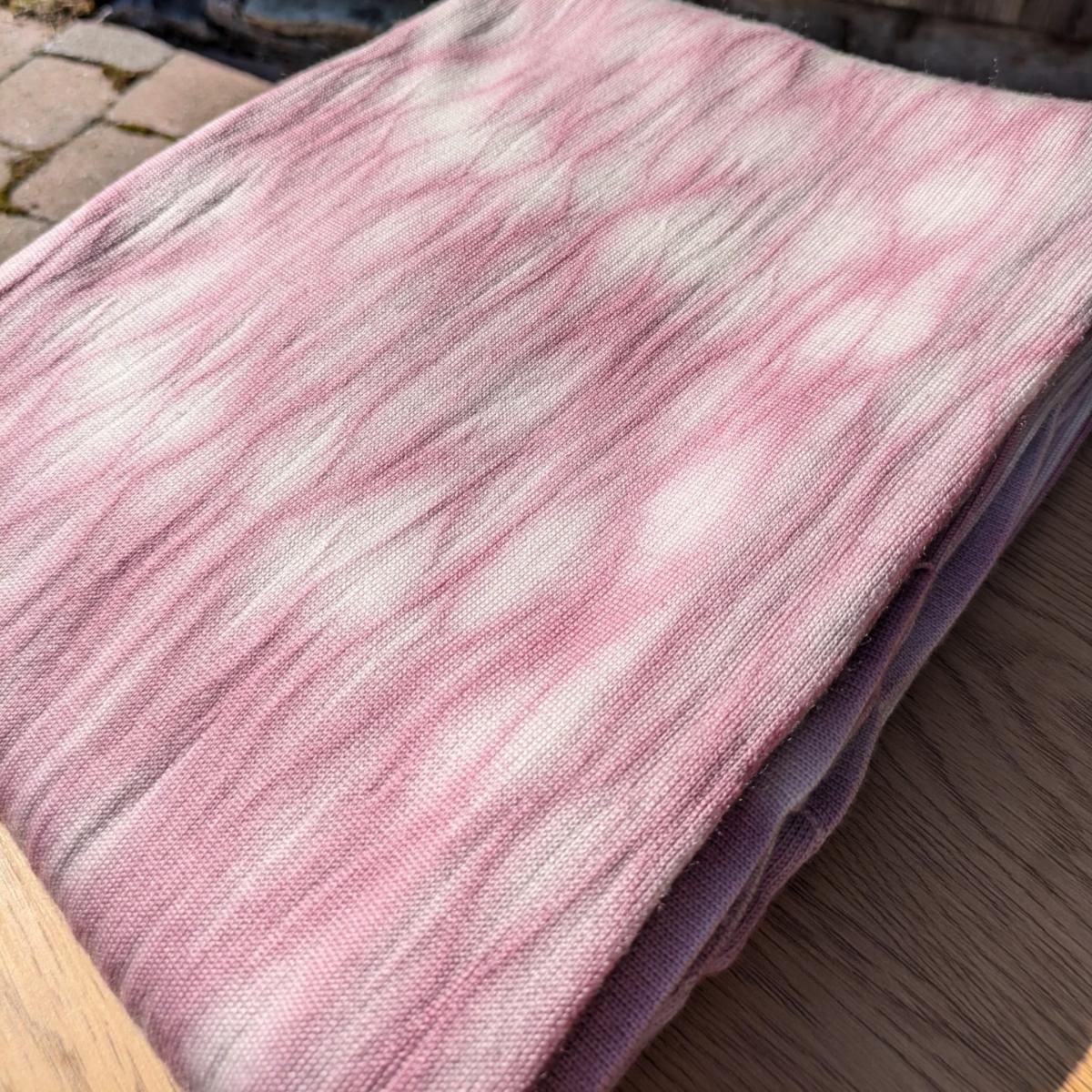 Pink / Purple Rose Rain - Handmade Plant-Dyed Merino Wool Throw Blanket | One Size | Wooliie – image 3
