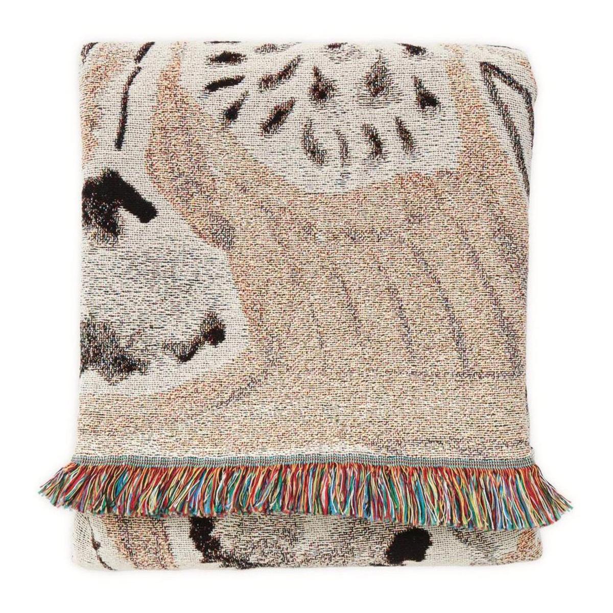 White / Grey / Neutrals Wishful Pink Woven Recycled Cotton Throw One Size Rosanna Corfe – image 2