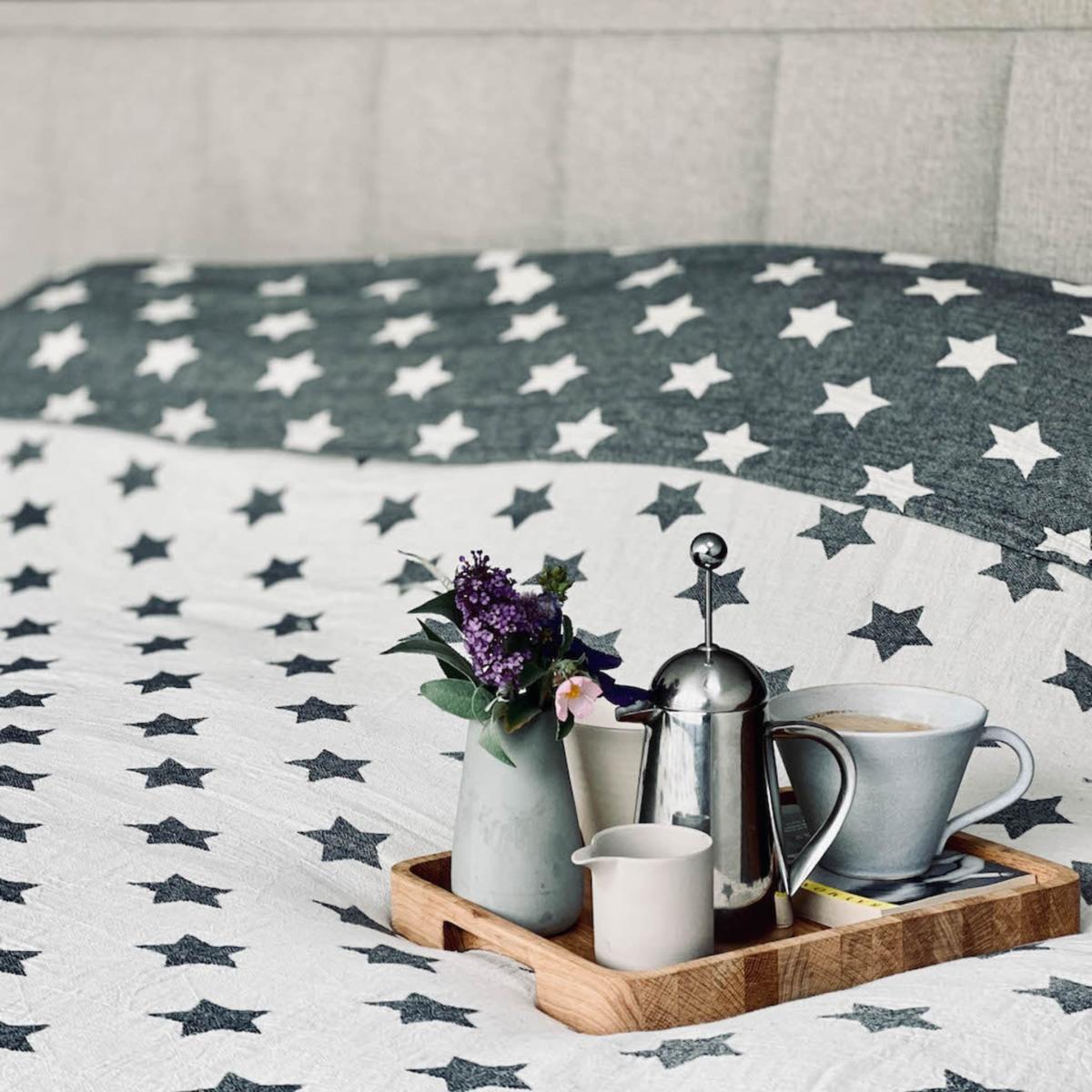 Black Star Super King Blanket - Charcoal One Size Ailera – image 4