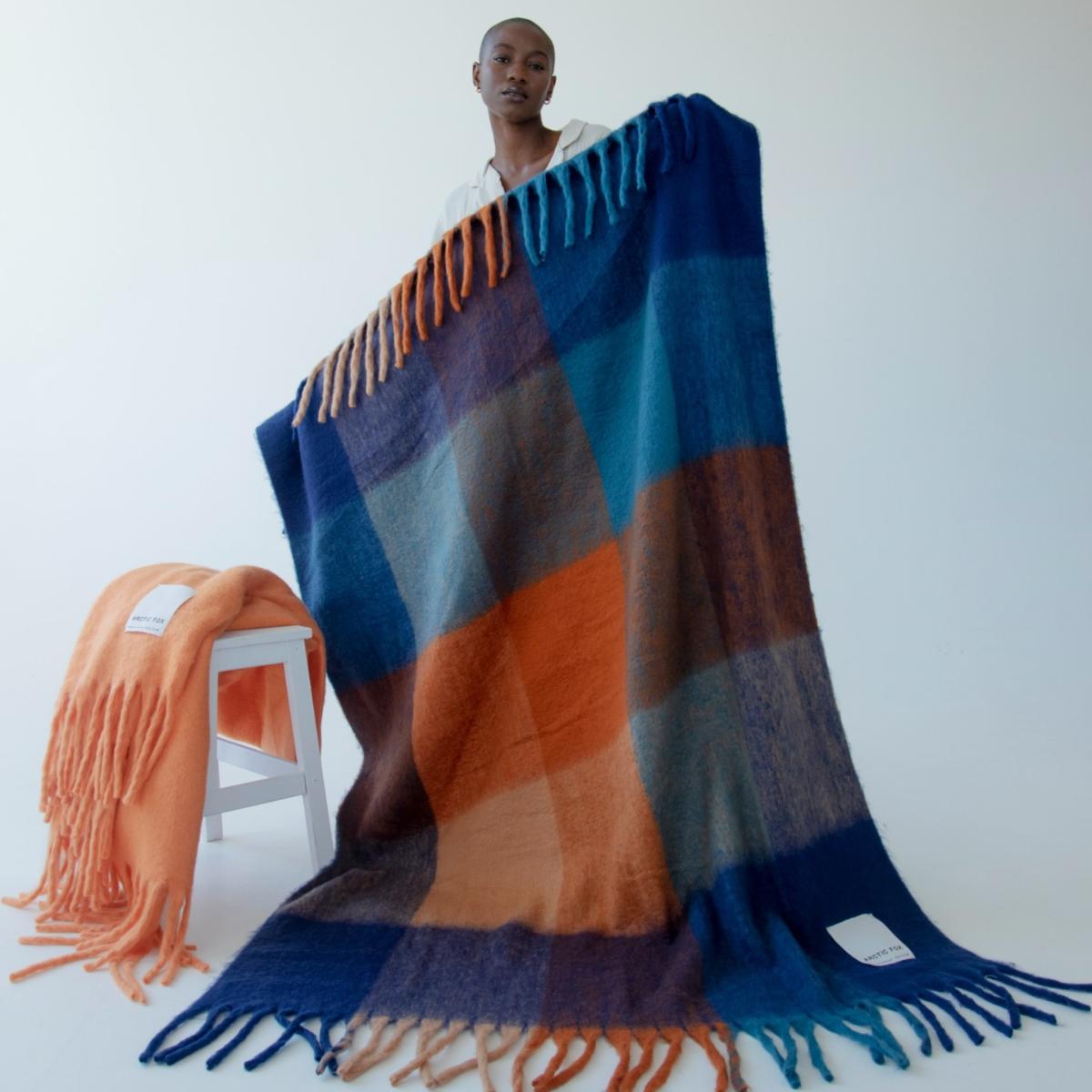 Blue / Yellow / Orange The Reykjavik Throw - Tokyo Lights | One Size | Arctic Fox & Co. – image 3