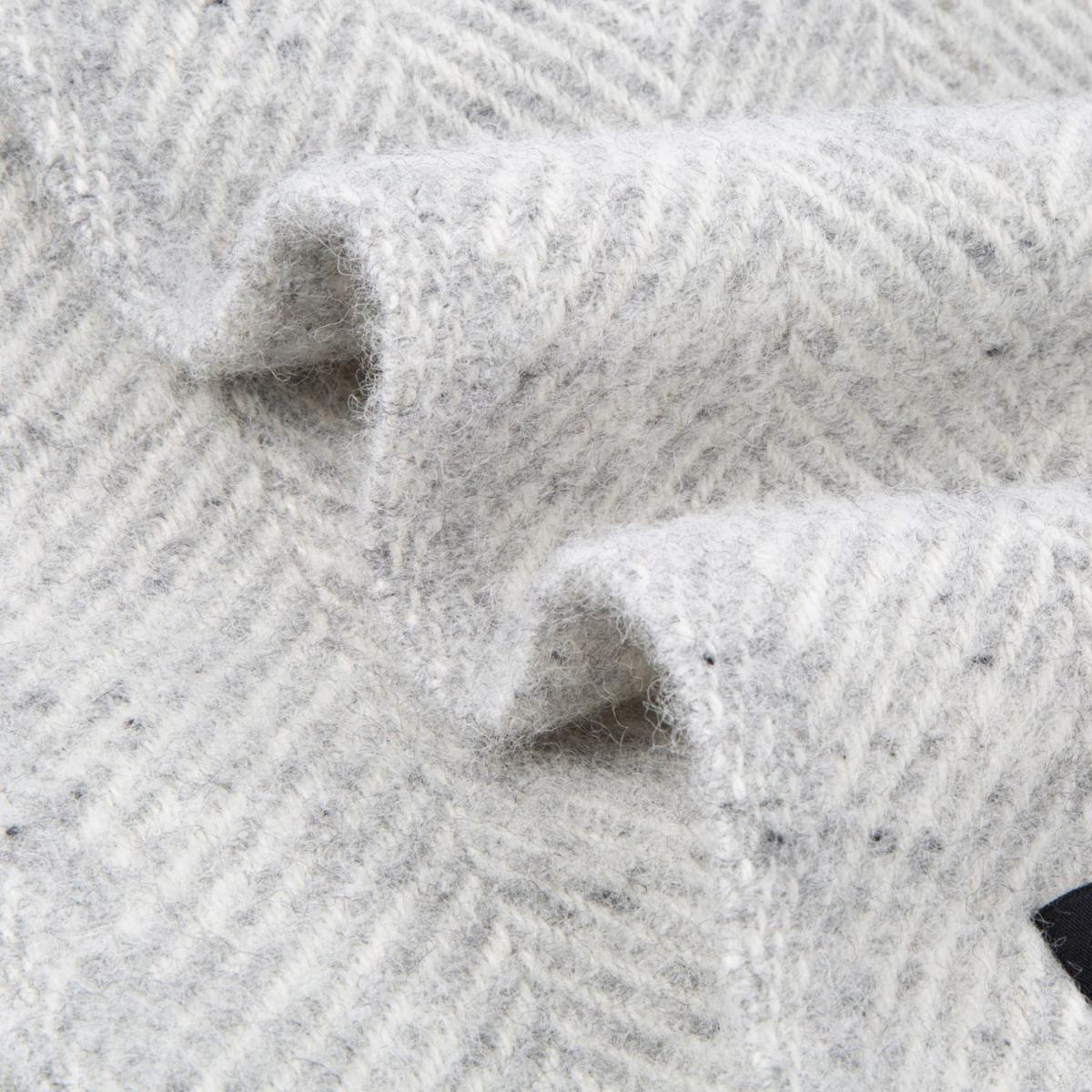 Traditional Herringbone Pure New Wool Blanket - Light Grey | Heating & Plumbing London – image 5